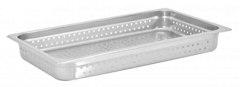 Full-size, 25-gauge Stainless Steel Perforated Steam Table Pan with 2.5" Deep